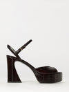 high-heeled eel leather platform sandals with an ankle strap