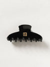 gold-tone acetate hair clip with metallic ff monogram
