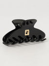 gold-tone acetate hair clip with metallic ff monogram