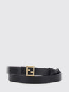 ff reversible calfskin leather belt with monogram buckle