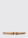 ff reversible calfskin leather belt with monogram buckle