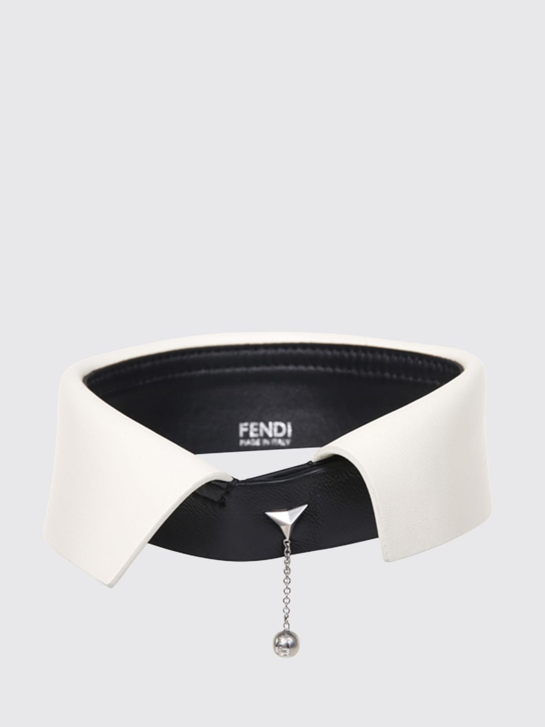 FENDI M smooth lambskin choker necklace with two-colour abstract embroidery