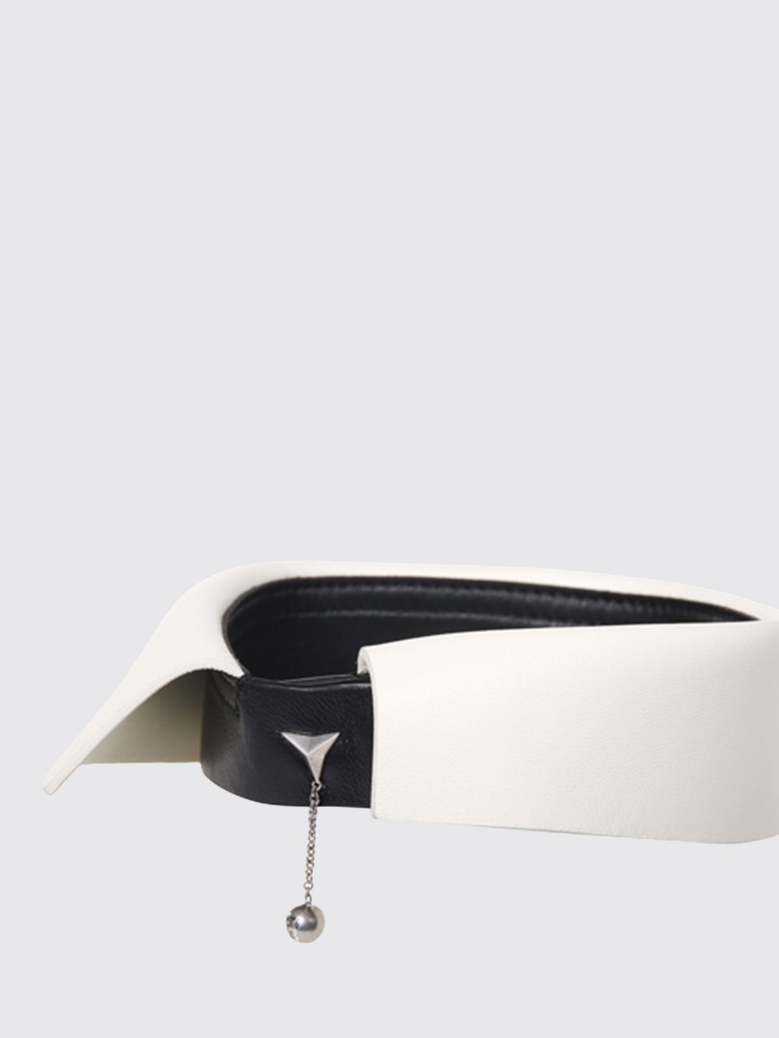 smooth lambskin choker necklace with two-colour abstract embroidery