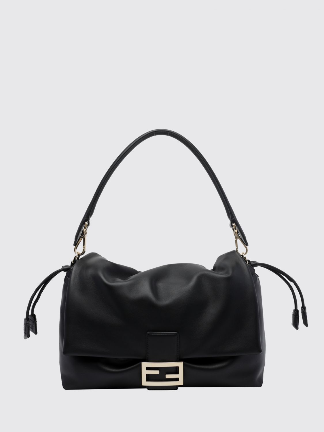baguette large lambskin nappa shoulder bag with ff monogram
