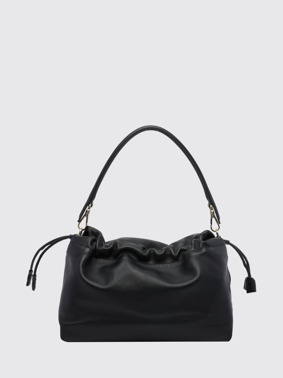 FENDI OS baguette large lambskin nappa shoulder bag with ff monogram