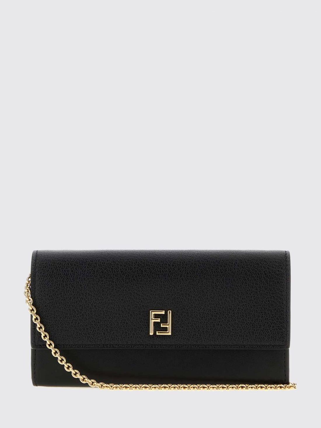 FENDI OS calfskin wallet on chain with ff monogram and chain strap