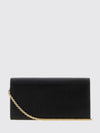 calfskin wallet on chain with ff monogram and chain strap