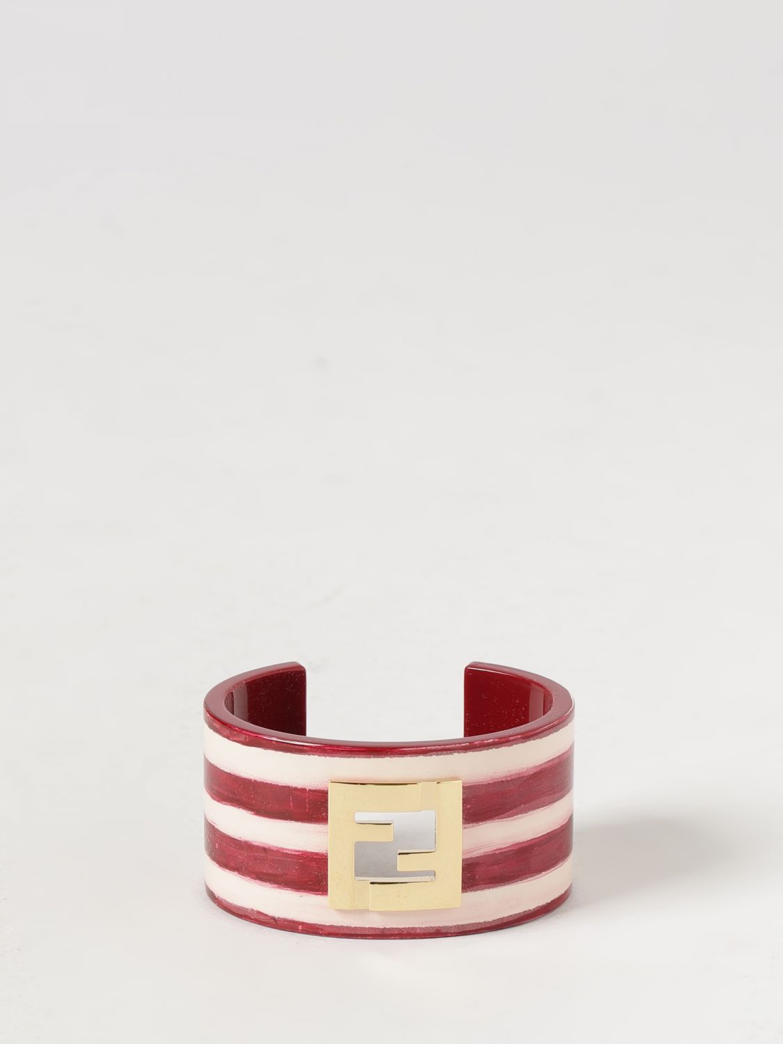resin bangle bracelet with ff monogram and stripe motif