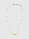 gold-tone brass necklace with logo detail