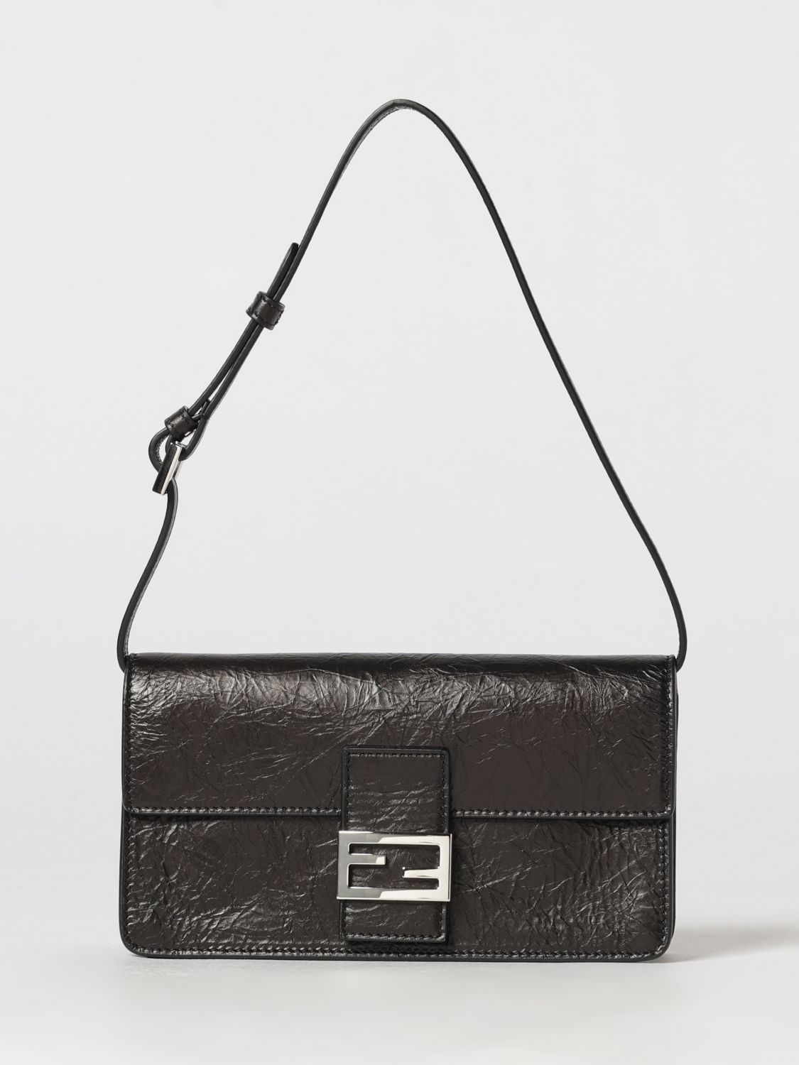 tuve crinkled calfskin leather mini bag with ff monogram