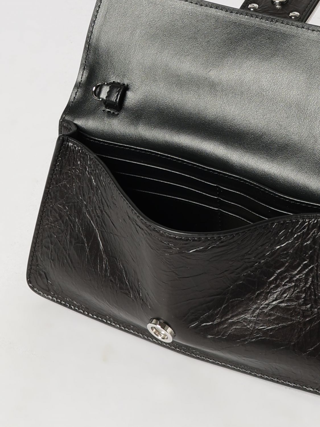 tuve crinkled calfskin leather mini bag with ff monogram