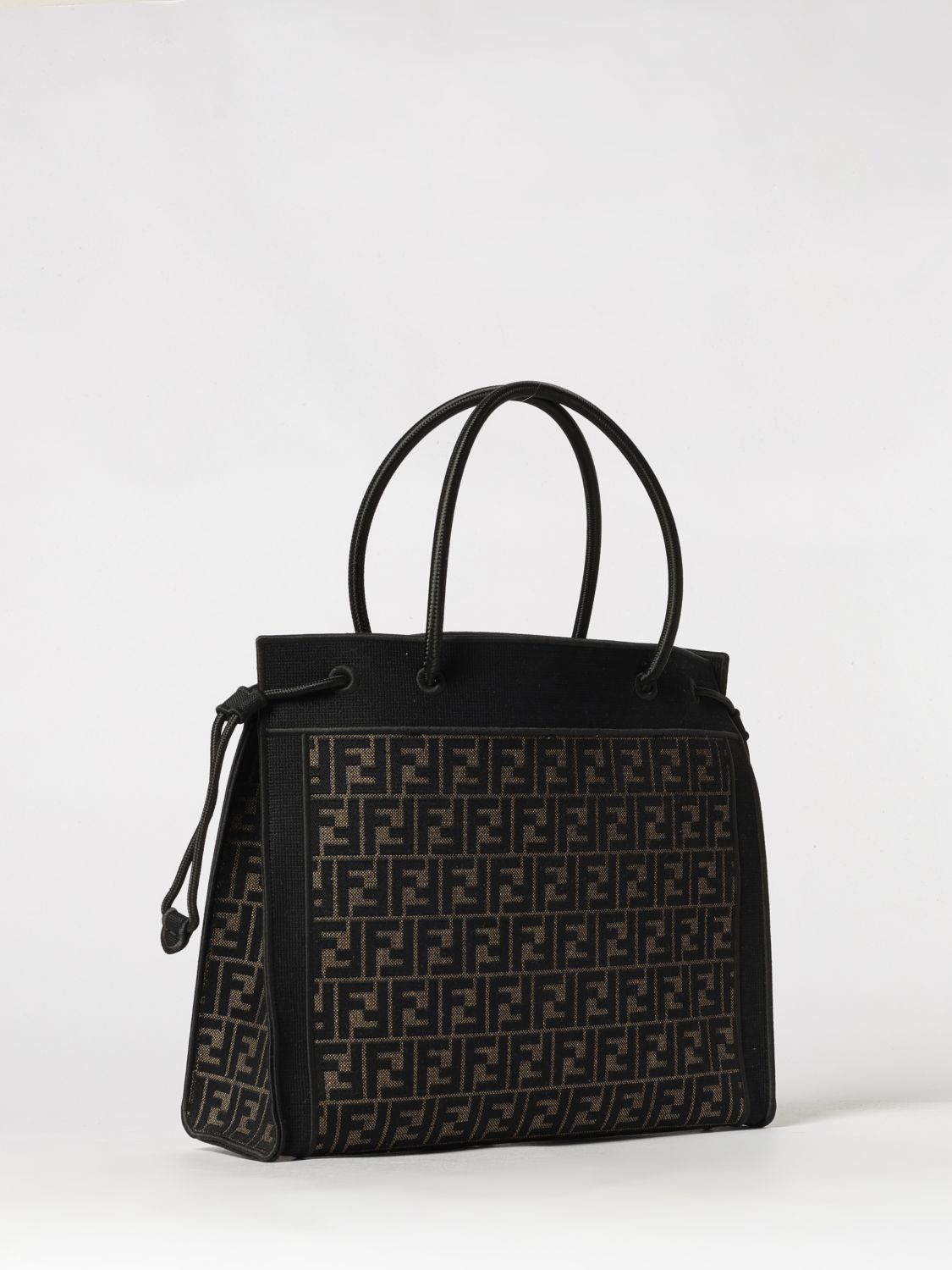 large superlight technical fabric tote bag with ff zucca pattern