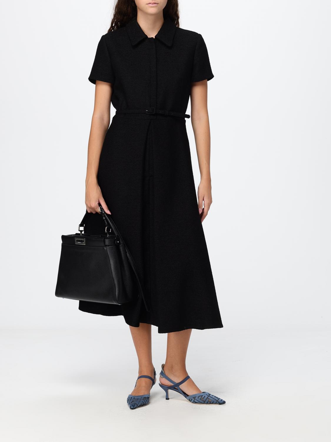 my peekaboo calfskin leather shoulder bag with twist-lock closure
