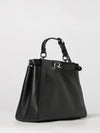 my peekaboo calfskin leather shoulder bag with twist-lock closure