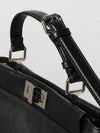 my peekaboo calfskin leather shoulder bag with twist-lock closure