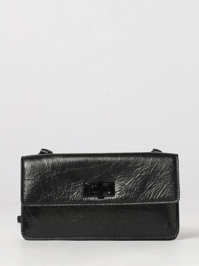 peekaboo wallet on chain in crinkled calfskin leather