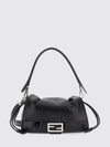 medium baguette crinkled-effect leather shoulder bag