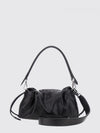 medium baguette crinkled-effect leather shoulder bag