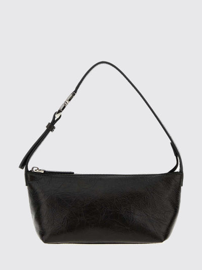 vanity crinkled leather mini bag with metal ff logo