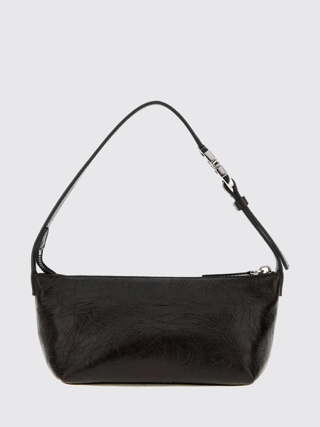 FENDI OS vanity crinkled leather mini bag with metal ff logo