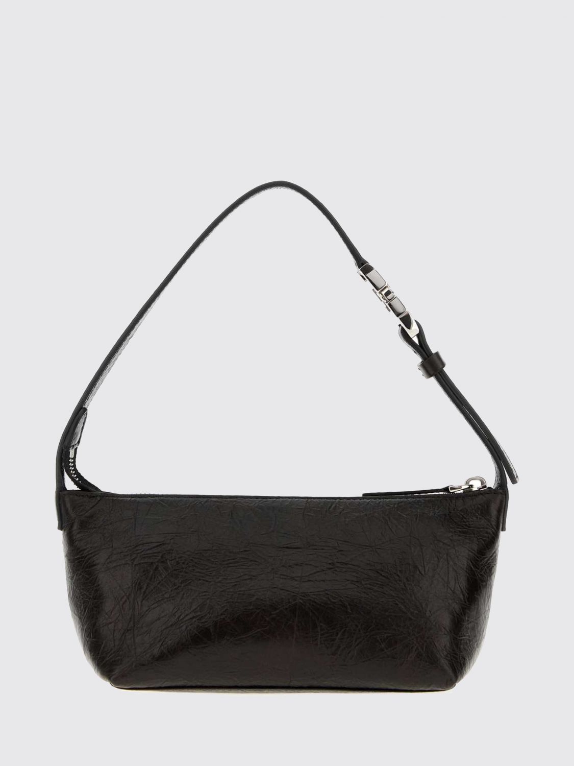 vanity crinkled leather mini bag with metal ff logo