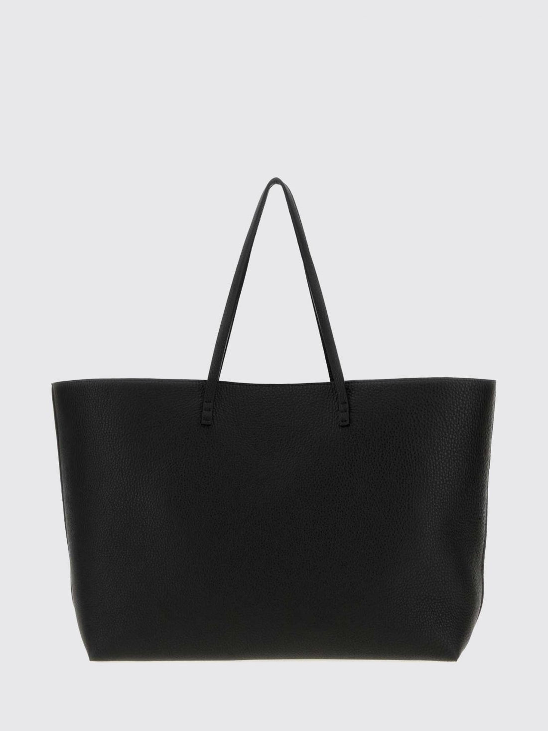 FENDI OS roll grained calfskin leather tote bag with pouch
