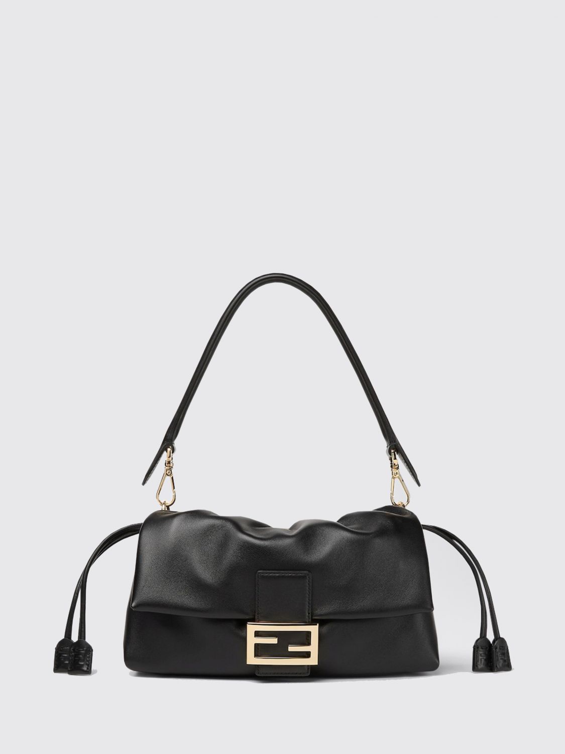 medium baguette lambskin nappa shoulder bag with drawstring