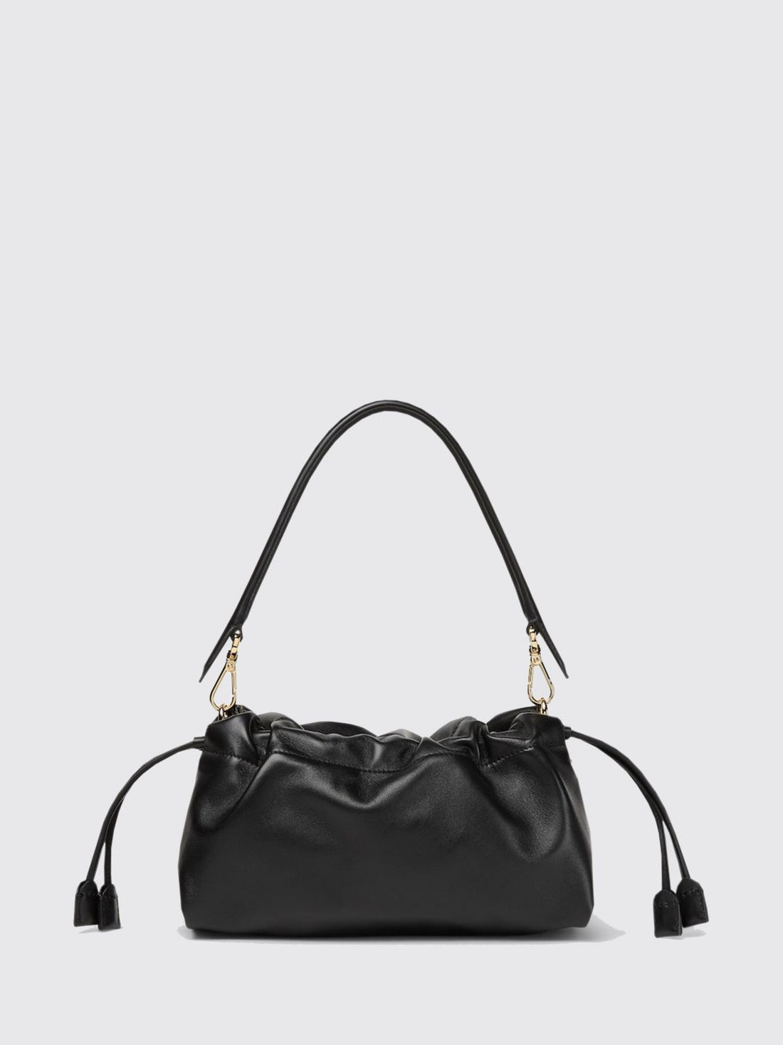 FENDI OS medium baguette lambskin nappa shoulder bag with drawstring