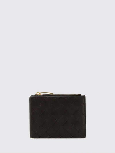 intrecciato calfskin bifold wallet