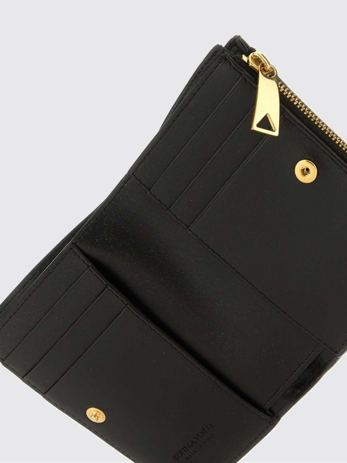 intrecciato calfskin bifold wallet