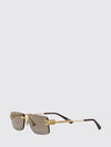 rectangular aviator sunglasses in metal with dark lenses