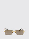 rectangular aviator sunglasses in metal with dark lenses