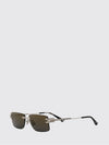 rectangular aviator sunglasses in metal with dark lenses