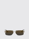 rectangular aviator sunglasses in metal with dark lenses