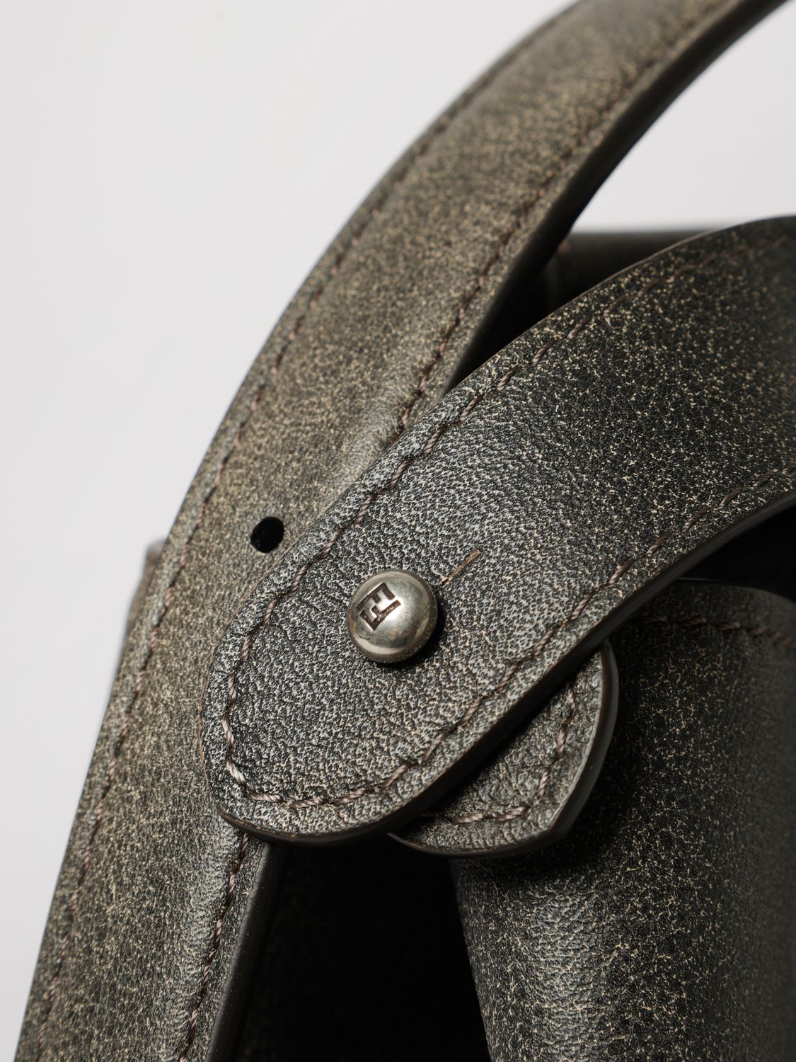 my peekaboo® calfskin leather shoulder bag with twist-lock closure