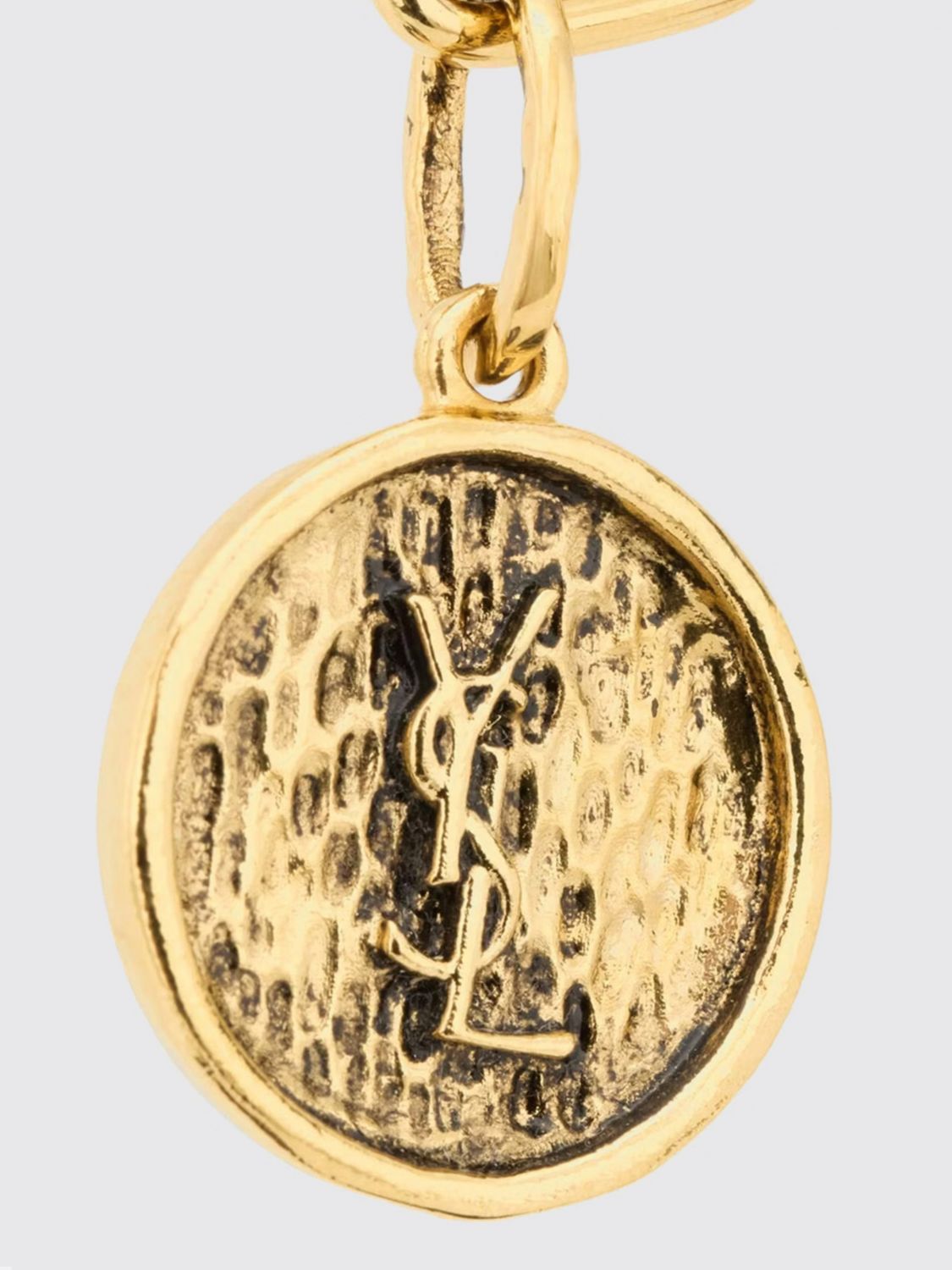 gold-tone brass bracelet with logo