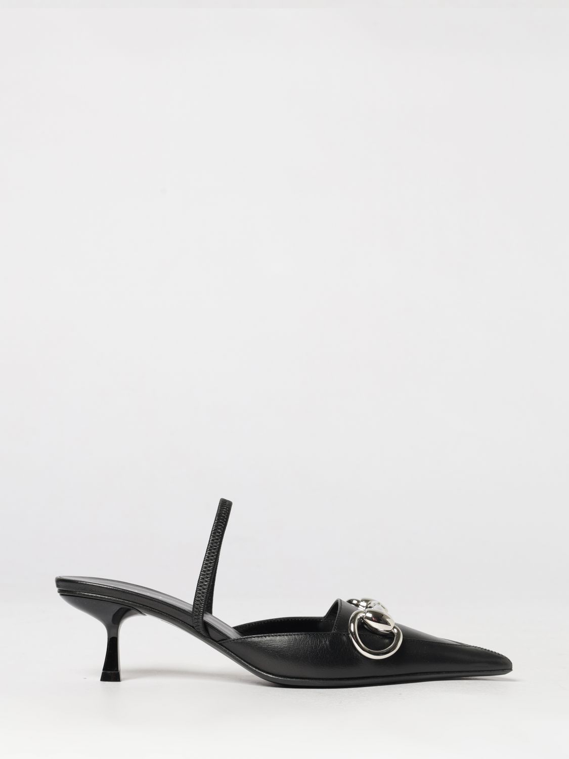 boulevard leather slingback pumps with a mid heel and horsebit detail