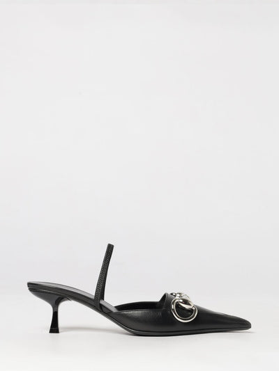 boulevard leather slingback pumps with a mid heel and horsebit detail