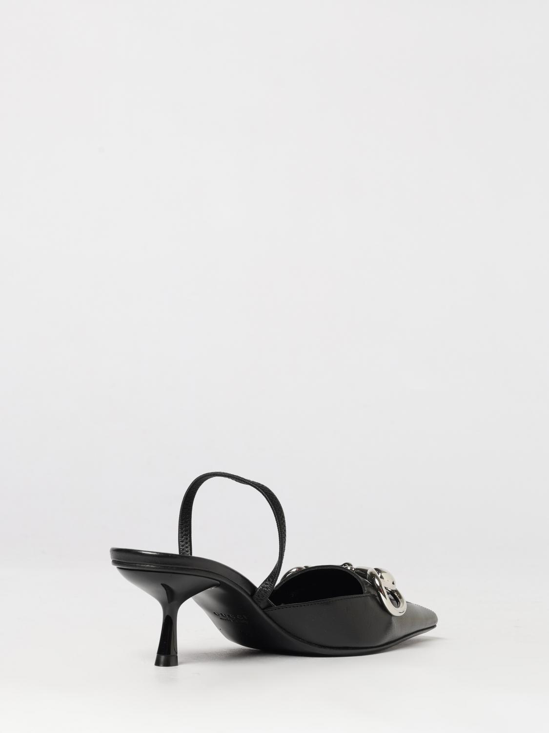 boulevard leather slingback pumps with a mid heel and horsebit detail