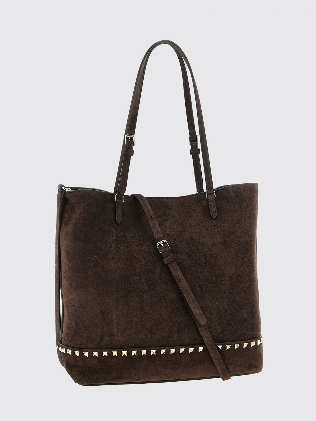 VALENTINO GARAVANI OS rockstud suede tote bag with studs