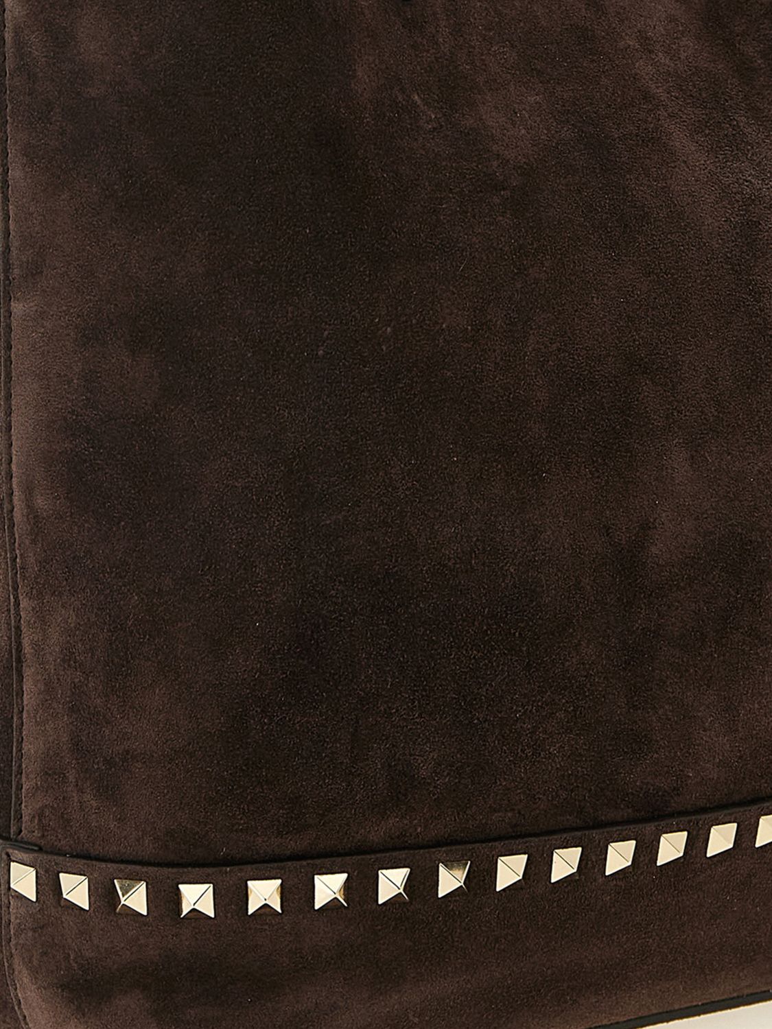 rockstud suede tote bag with studs