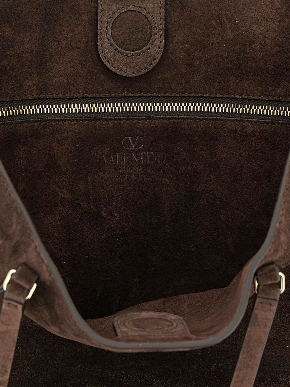 rockstud suede tote bag with studs