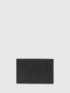 uptown grain de poudre leather card holder with ysl monogram
