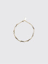 gold-tone metal bracelet with interlaced ysl monogram pendant