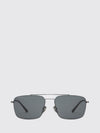 rectangular aviator metal sunglasses with double bridge and gg logo
