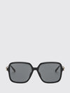 classic cat-eye sunglasses in black acetate with horsebit detail