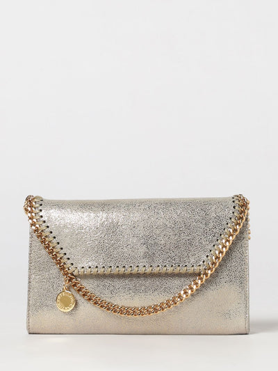 falabella mini wallet on chain bag in silver eco alter mat