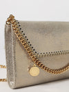falabella mini wallet on chain bag in silver eco alter mat