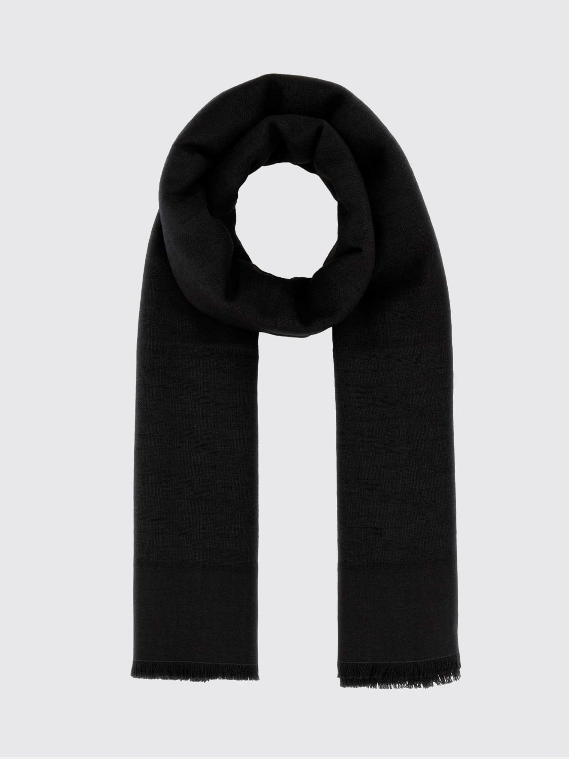 ff monogram jacquard wool, silk and cashmere blend scarf