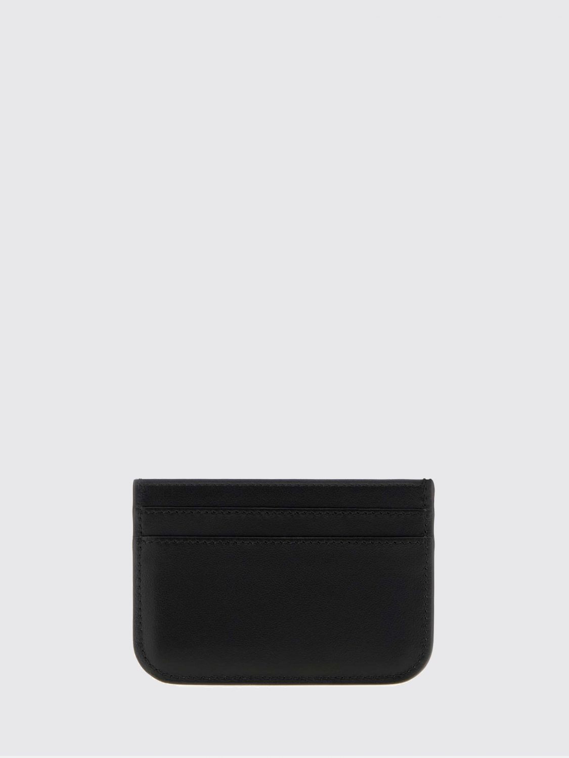 calfskin leather card holder with gold-tone ff logo